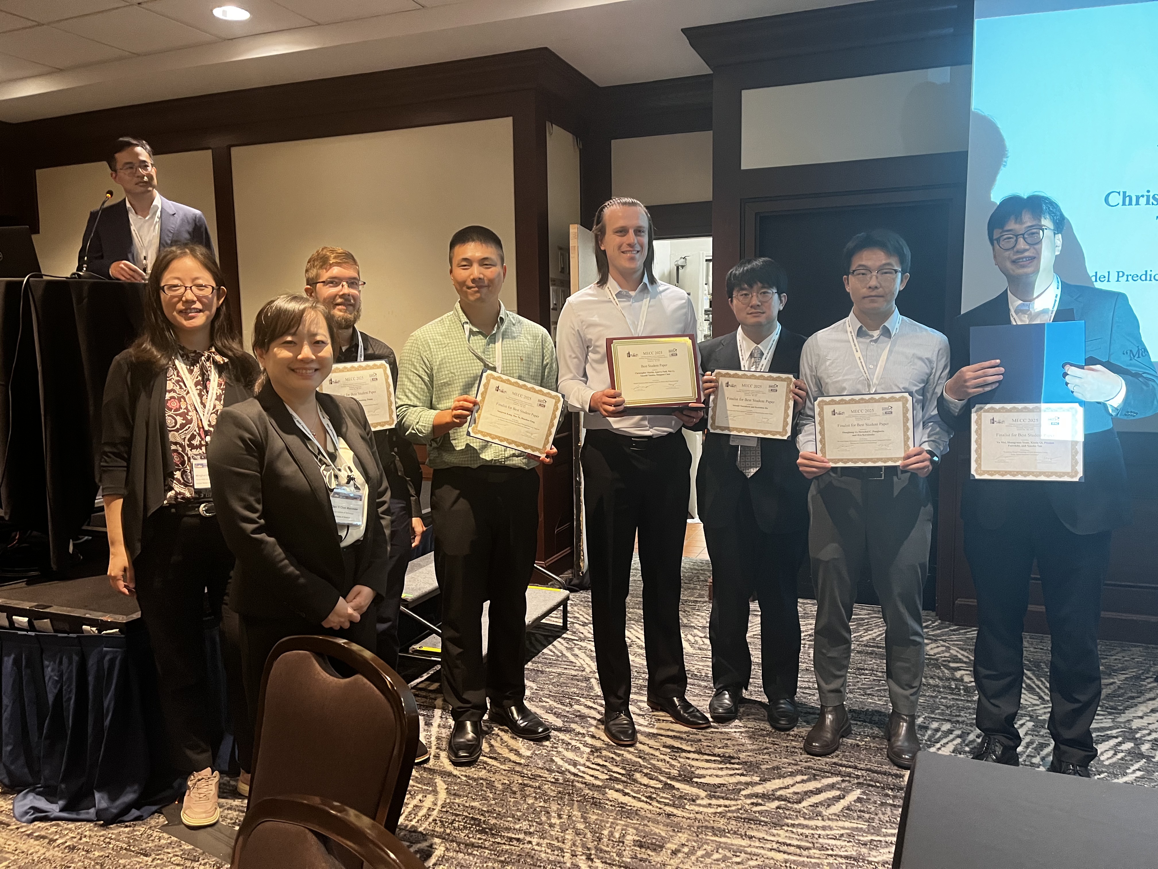 Photo 1 of 2: Received the Best Student Paper Finalist at MECC 2025.