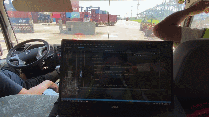 Driverless Container Truck