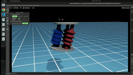 Soft Robotic Arm Using Isaac Sim