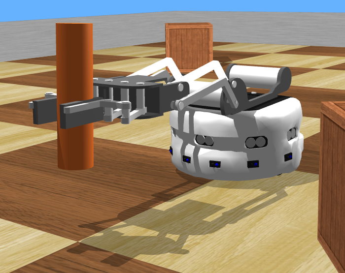 Khepera III robot with gripper